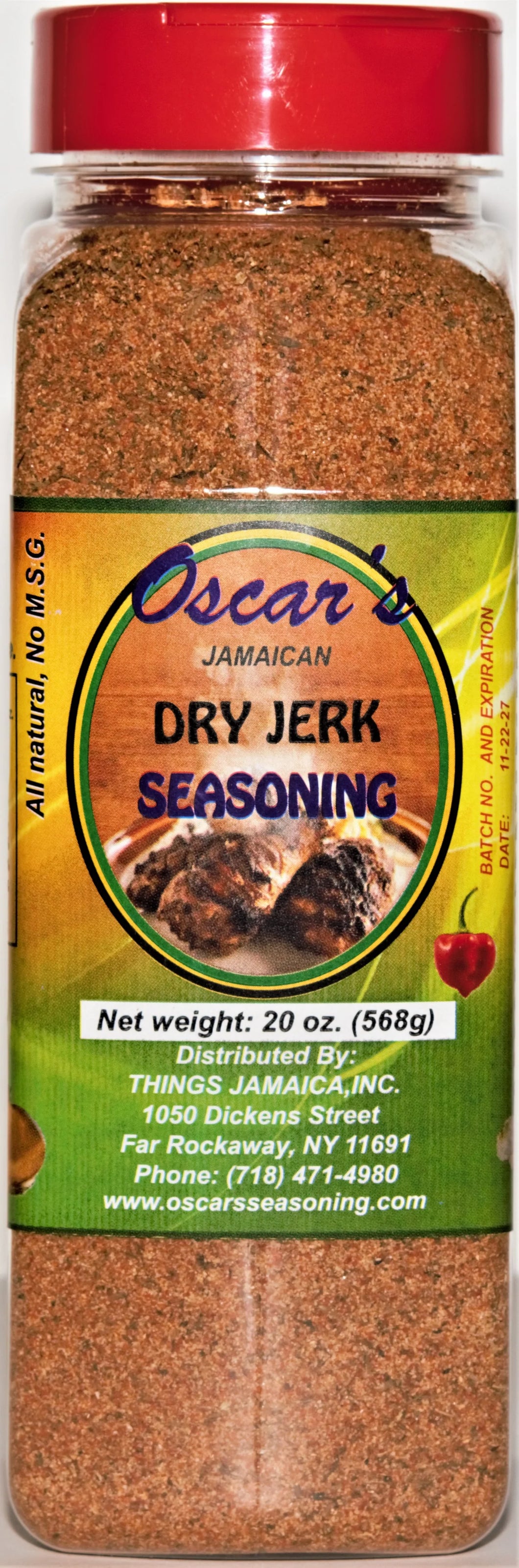 Oscar's Jamaican Dry Jerk Seasoning 20oz